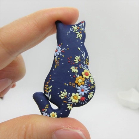  - 哀愁漂う背中がいとおしいおすわり猫のブローチ - アップフェル《公式》金属アレルギー対応アクセサリーパーツ専門ショップ