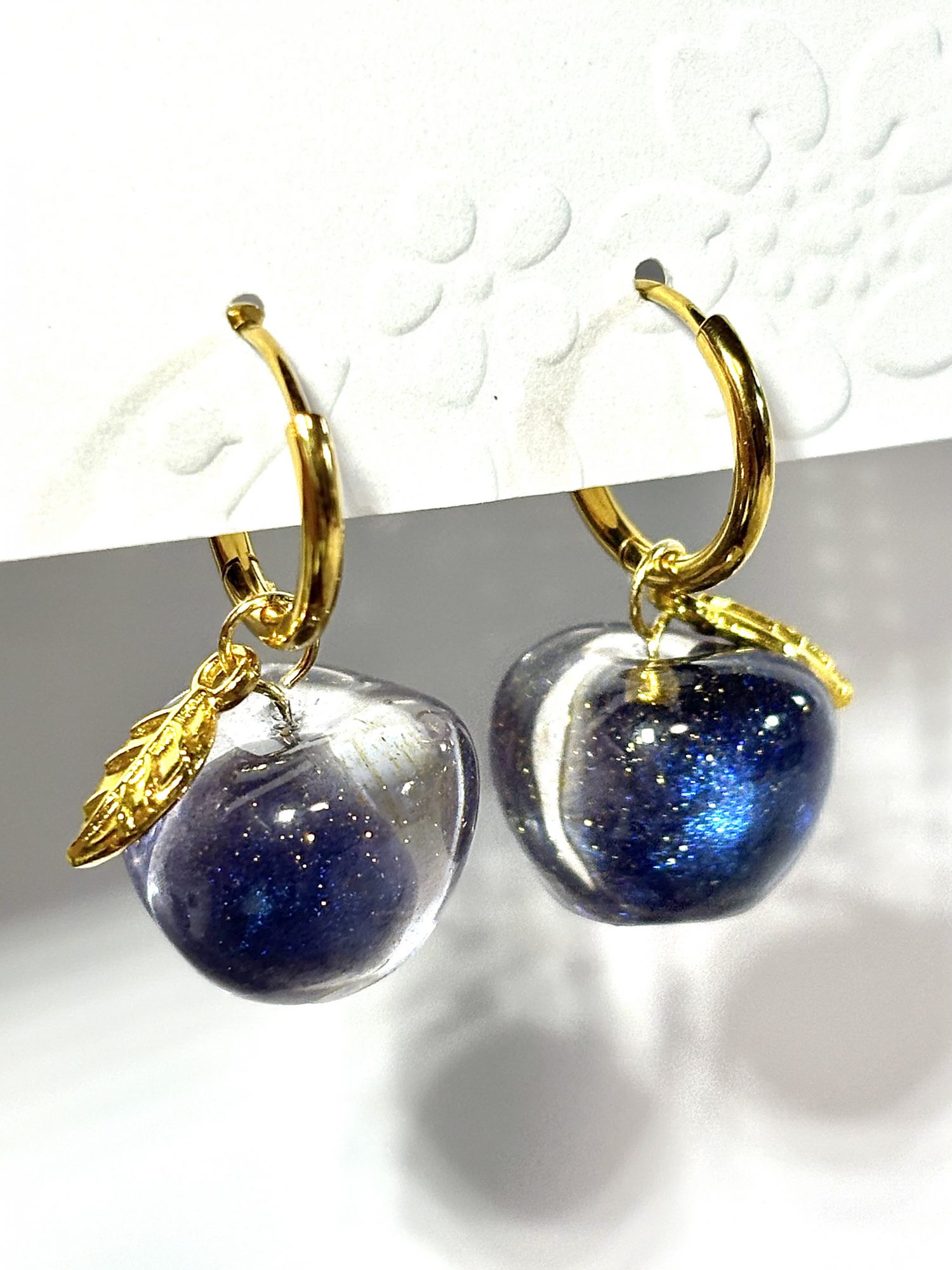  - 夜空のりんごフープピアス - アップフェル《公式》金属アレルギー対応アクセサリーパーツ専門ショップ